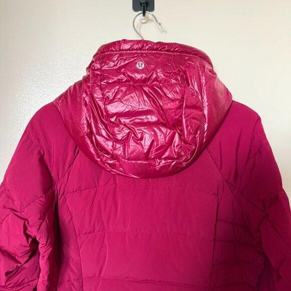 Lululemon Down Right Cozy Goose Down Pullover In Berry Rumble US 10 - Picture 8 of 8